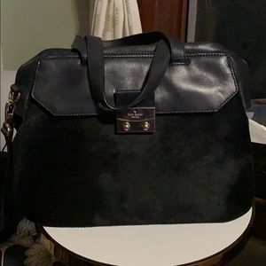 Kate Spade Satchel in smooth Leather and pony hair